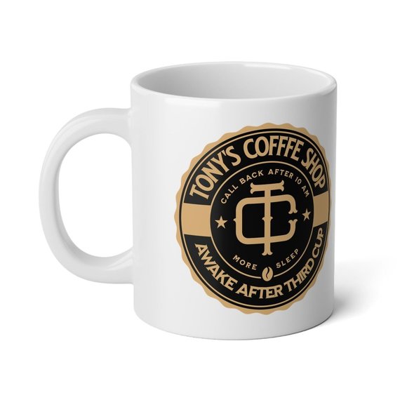 Awake After Third Cup Jumbo Ceramic Coffee Hot Cocoa Mug 20oz Personalize Name - Picture 2 of 5